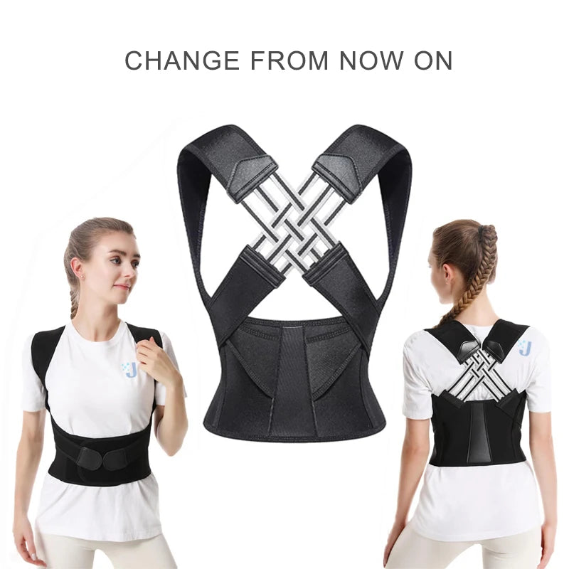 Back Posture Corrector Brace for Women. Breathable Back Posture Correction Back Support Belt Adjustable Shoulder.