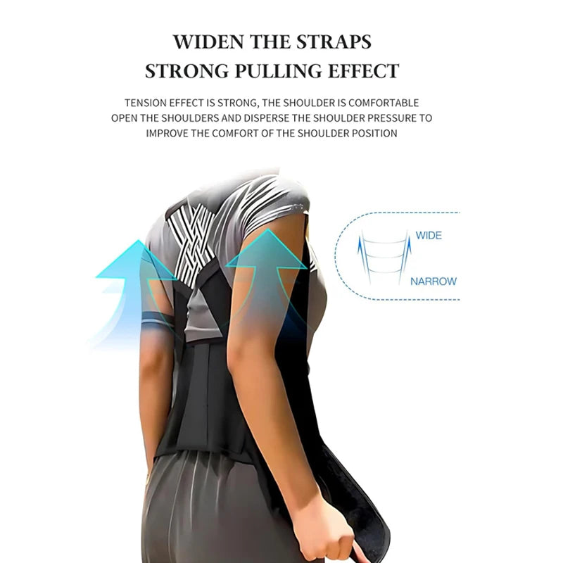 Back Posture Corrector Brace for Women. Breathable Back Posture Correction Back Support Belt Adjustable Shoulder.
