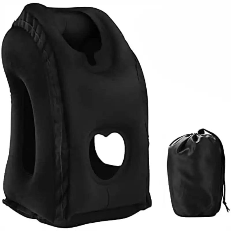 NEW! Air Cushion Travel, Car, Office. Pillow Head, Neck, Chin Support.