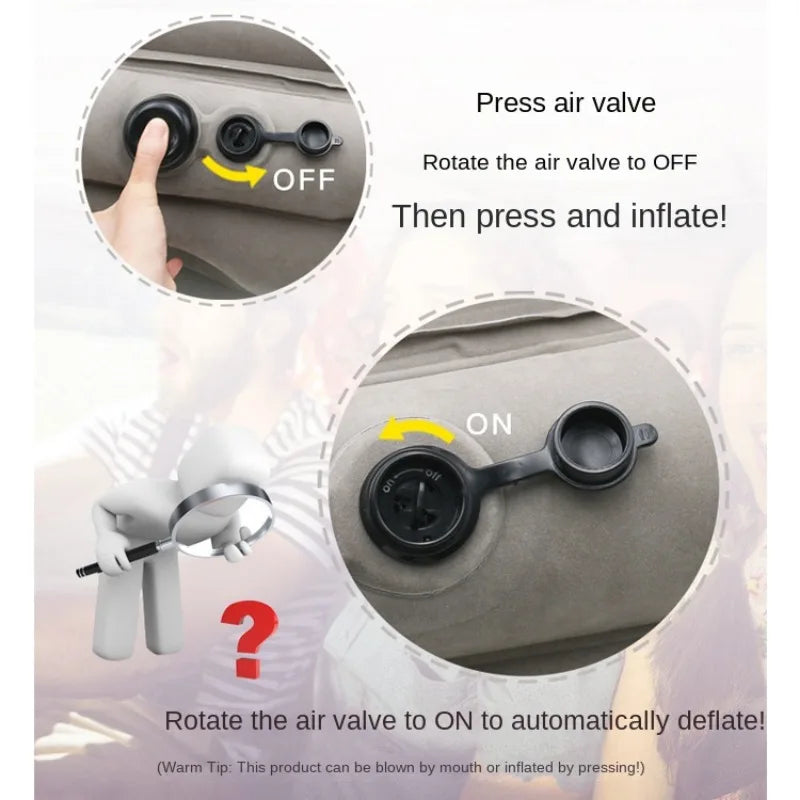 NEW! Air Cushion Travel, Car, Office. Pillow Head, Neck, Chin Support.