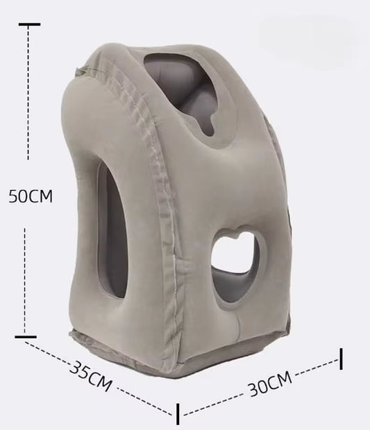 NEW! Air Cushion Travel, Car, Office. Pillow Head, Neck, Chin Support.